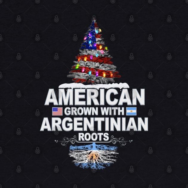 Christmas Tree  American Grown With Argentinian Roots - Gift for Argentinian From Argentina by Country Flags